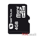Card Serioux Micro-SDHC 4GB, Class 4 + Adaptor